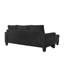 Sch Sofa Chaise , Black