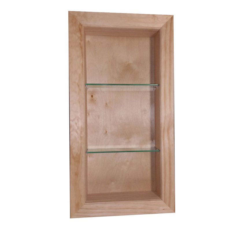 Étagère murale en bois massif 4 pièces Durango, H 29,5 po x l 15,5 po x P 3,5 po, Bois brut