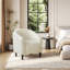 Fauteuil club rembourré en tissu-106296589