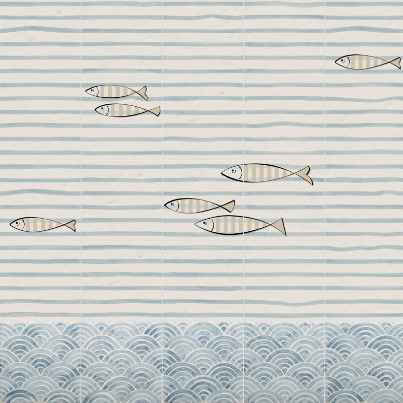 Berta 8" x 8" Ceramic Nature Wall Tile