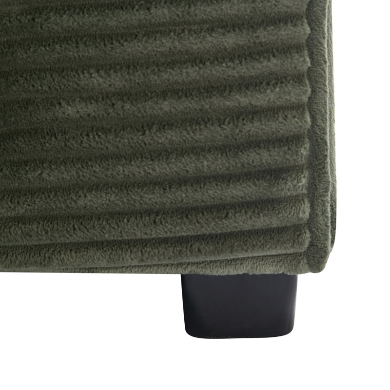 Canapé en velours Corduroy, Vert foncé