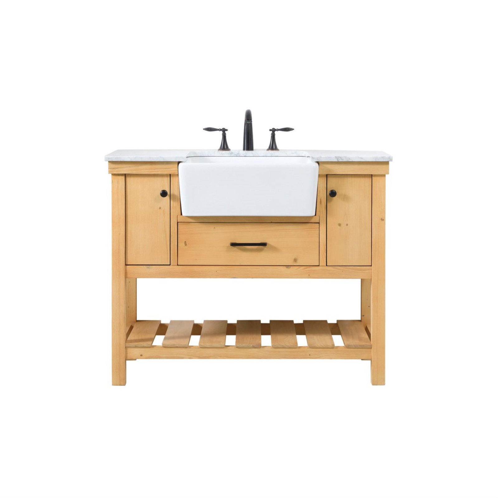Pelaghia 42'' Single Bathroom Vanity, Natural Wood