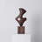 Brown Free Form Solid Wood Decorative Object