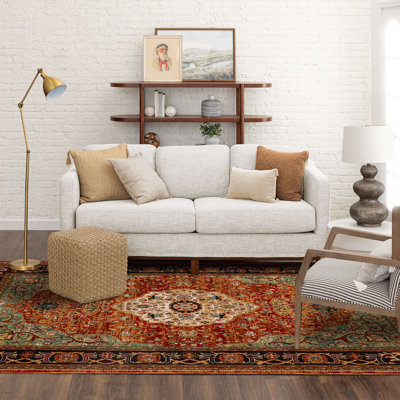 Spice Market Petra Plush Pile Stain/Fade Resistant Polyester Woven Floral Indoor Area Rug