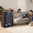 Wine Fridge 16 Bottle Capacity, Wine Cooler Temperature 7 Levels Adjustable, Temperature Range 40~61°F, Wine Cooler Refrigerator for Red White Wine, Champagne, Beer with Blue Interior Light