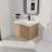 24" Single Sink Wall Mounted Bathroom Vanity,Floating Vanity With 2 Doors and White Resin Top
