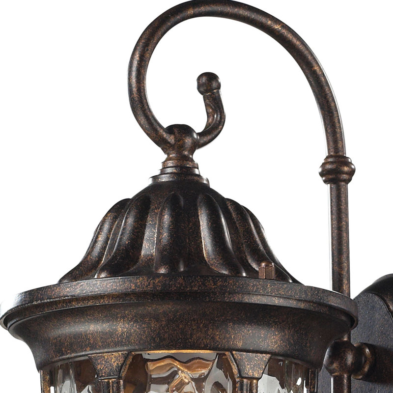 Applique murale d'extérieur 1 lumière Glendale 14 po de hauteur - bronze royal