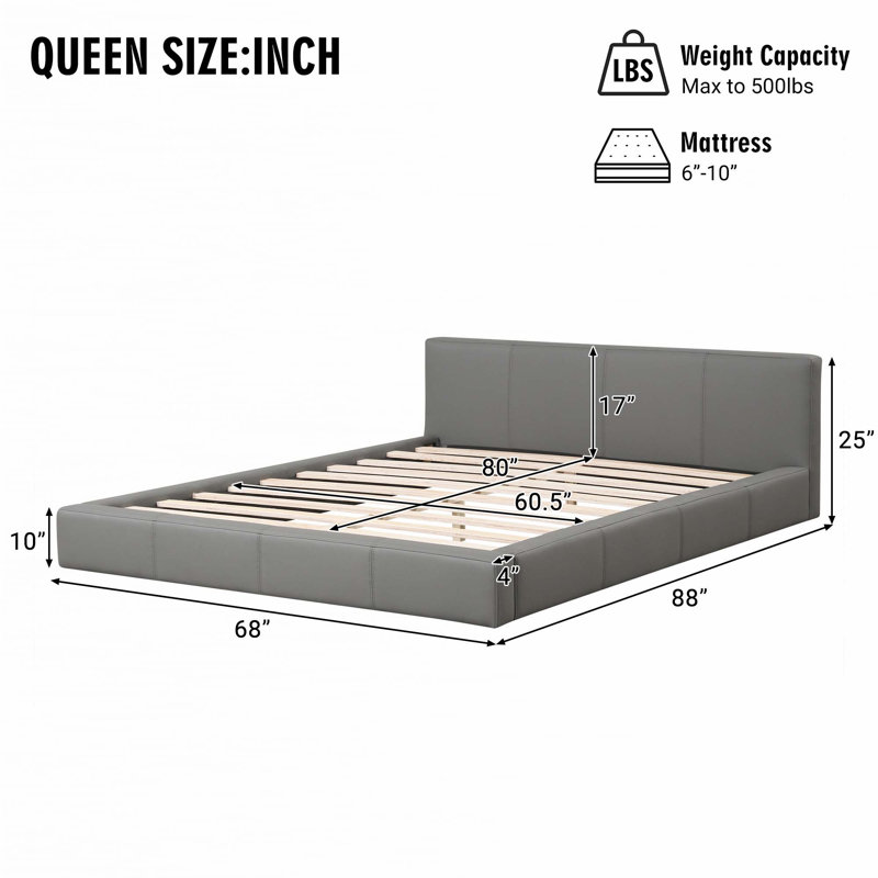 Upholstered Bed, Queen