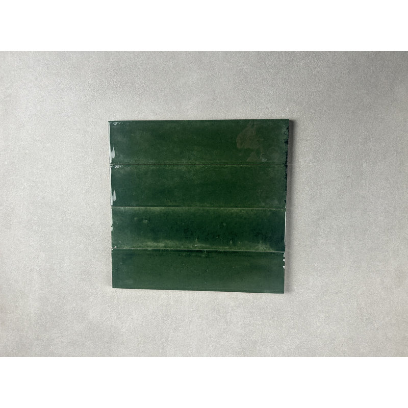 Carrelage vert gazon zellige 2 x 10
