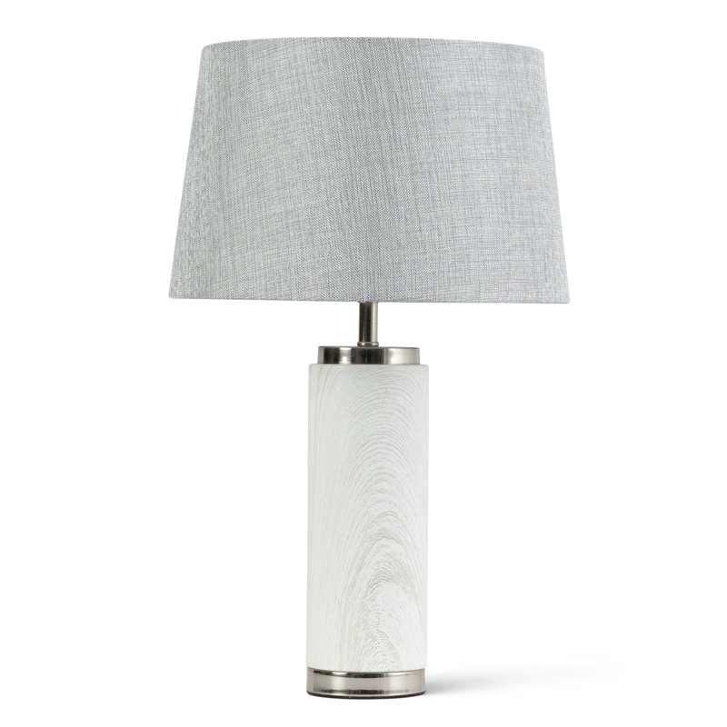 Asghar Metal Table Lamp, Grey, Grey