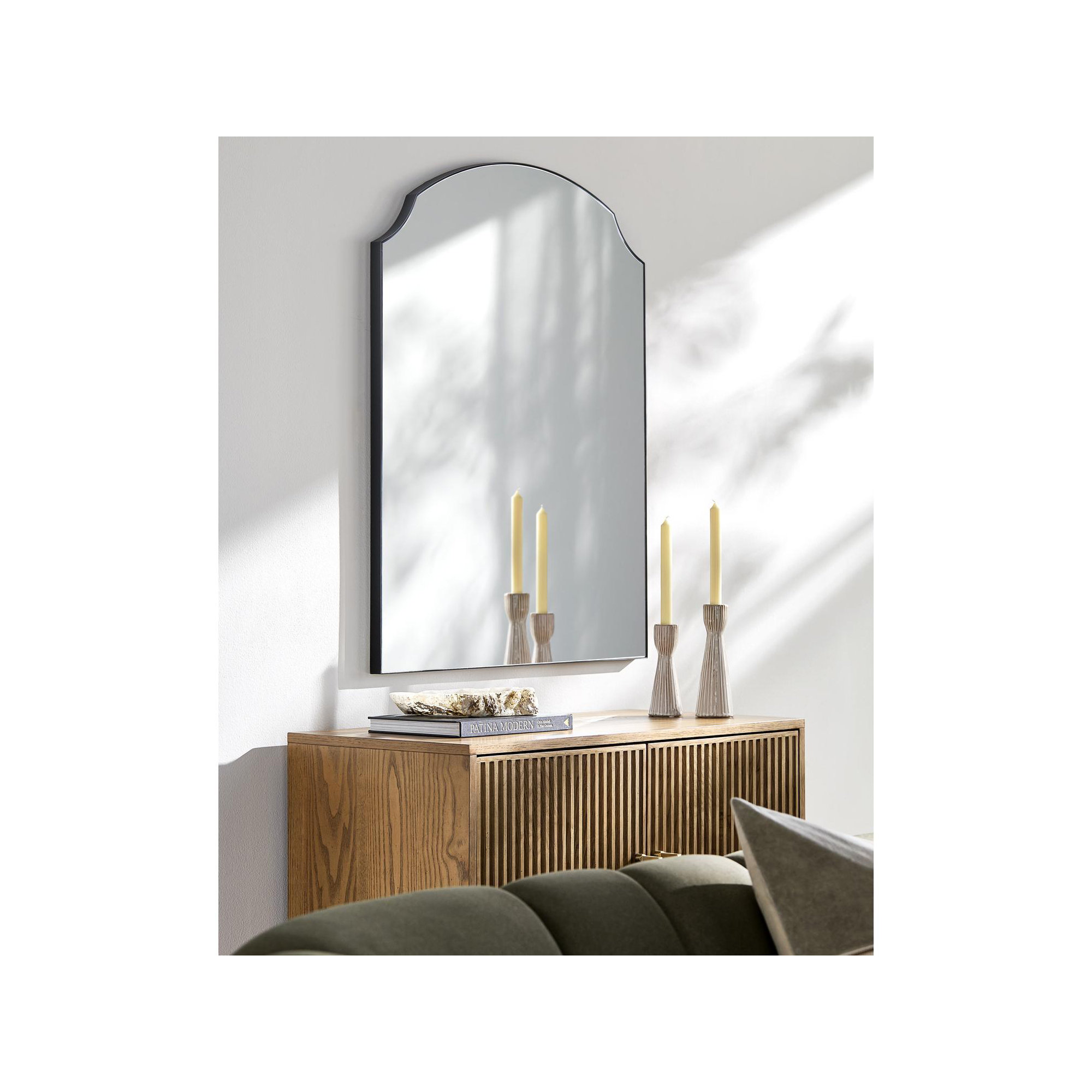 Galey Alix x Livabliss Landon Mirror, Matte Black, 36" x 29"