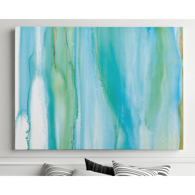 « côtier abstract i », reproduction de peinture à l’aquarelle sur toile