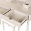 Bureau de coiffeuse de luxe avec miroir rond, hauteur réglable, ensemble de coiffeuse, 4 tiroirs et tabouret, champagne-118039724