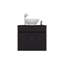 Meuble-lavabo de salle de bain avec lavabo, 2 portes, wengé noir-948424504