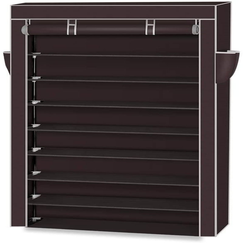 45 Pair Shoe Storage Cabinet, Dark Brown