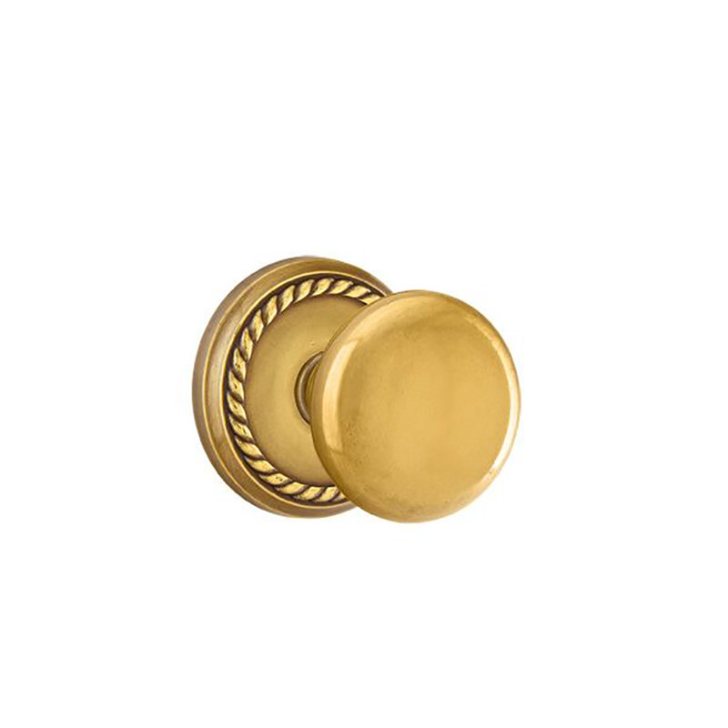 Passage Providence Knob with Rope Rose, French Antique Brass