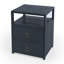  Lark 21 po W Table de chevet 2 tiroirs avec tablette de rangement ouverte, bleu marine-391419187