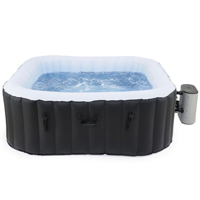 4 Person Inflatable Hot Tub Outdoor Portable Spa with Air Jets Pump Filter