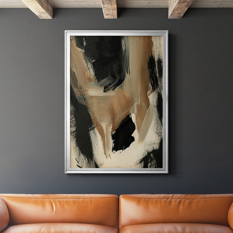 " Baked Paintstrokes II ", 36.5" H x 26.5" W, Silver