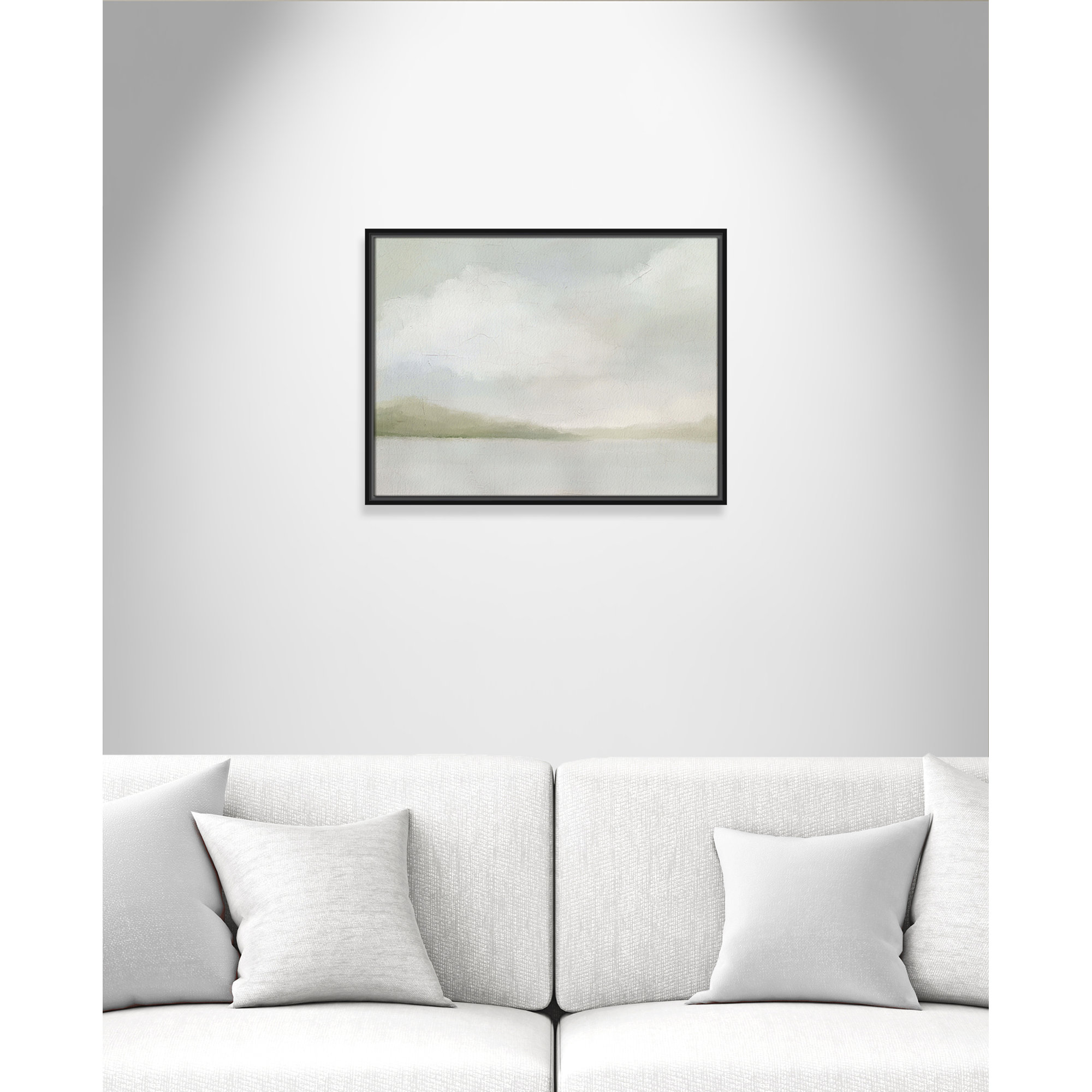 A Tranquil Morning, Black, 19.5" H x 25.5" W