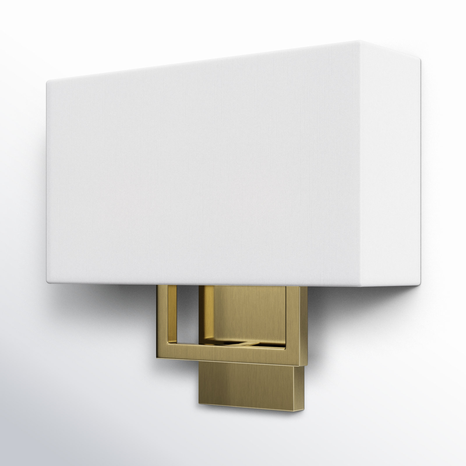 Willow 2 Light Dimmable Corner Wall Light, 11.75" H x 13" W x 3.88" D, Antique Brass
