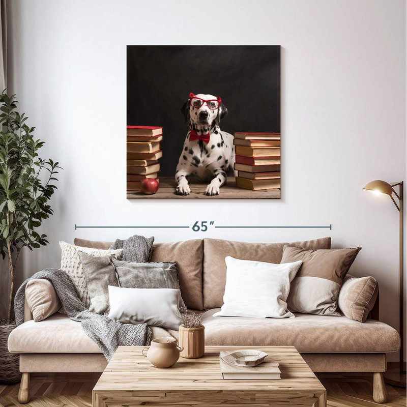 Crowle Dalmatian Librarian, H 39 po x l 39 po