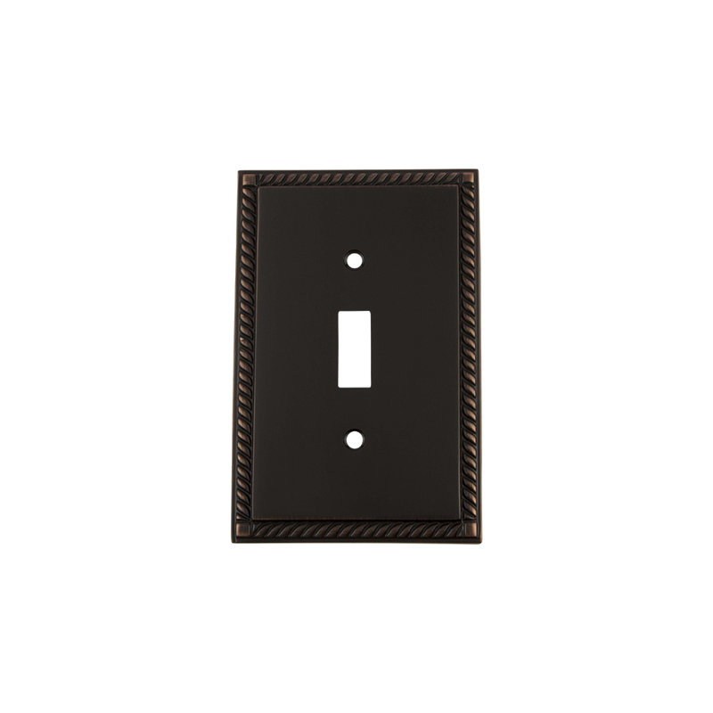 Rope 1-Gang Toggle Light Switch Wall Plate, Timeless Bronze