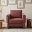 Fauteuil d'appoint rembourré à accoudoirs carrés-1509421637