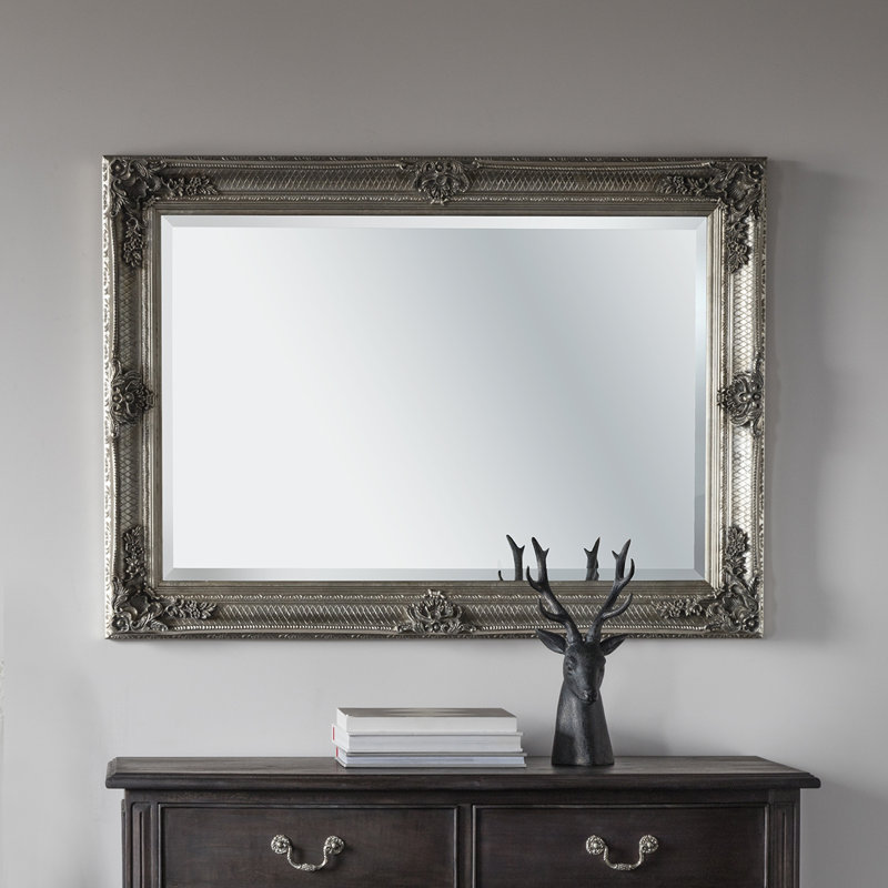 Lindsay Wood Flat Wall Mirror, Silver