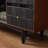 Black&Walnut Solid Wood Sintered Stone tabletop Sideboard