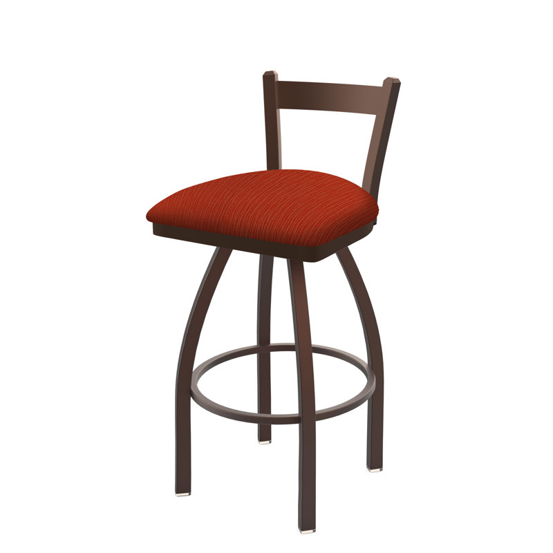 821 Catalina Low Back Swivel Bar Stool, Bronze, Counter Stool (25" Seat Height), Graph Poppy