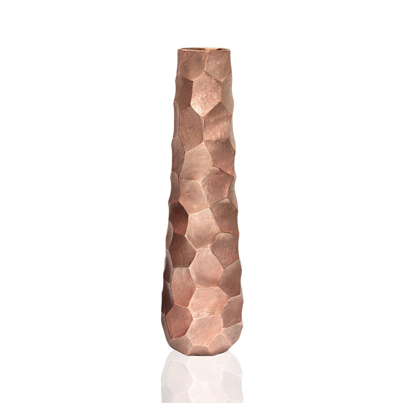 Otho Metal Floor Vase, 24" H x 7" W x 7" D, Silver