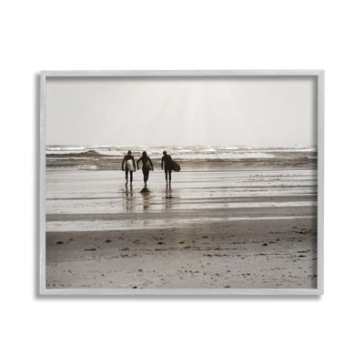 «Strolling Surfer Friends», art de la giclée encadrée par GraffiTee Studios