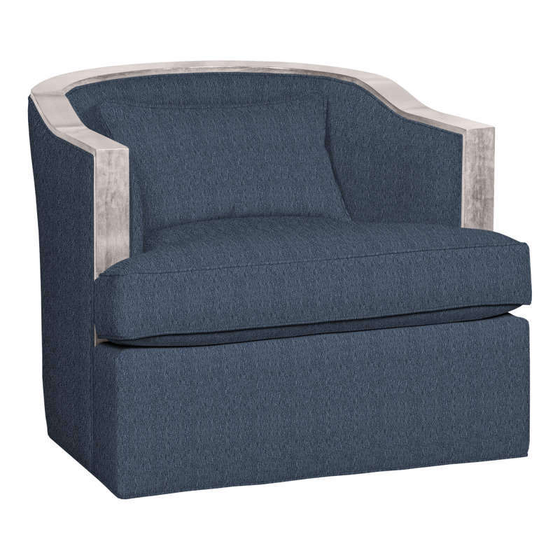 Fauteuil d'appoint pivotant Thom Filicia, Jolie neige, Gris colombe