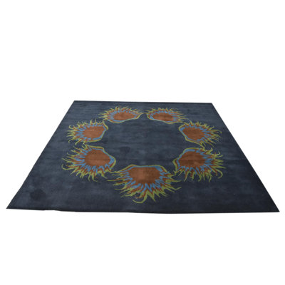 8 Ft Square Pineland Navy Blue Rug