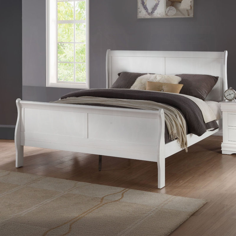 Louis Philippe Bed, Full / Double, White