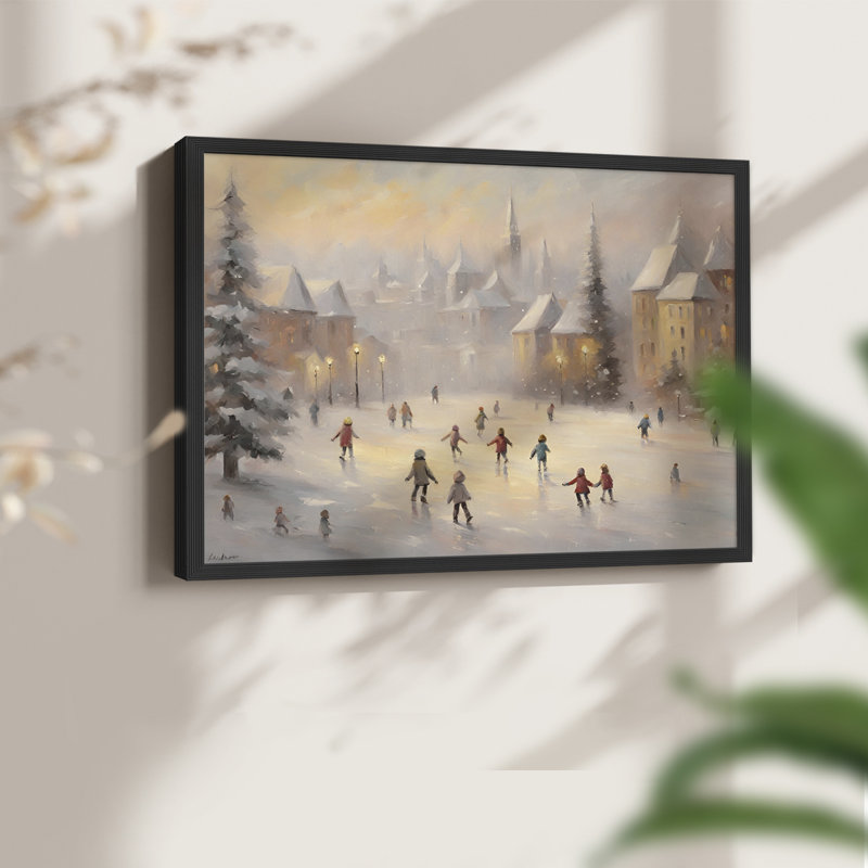 Paysages rétro-CII - reproduction encadrée, H 11 po x l 14 po, Noir
