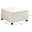 Rangement beige - couvercle de siège rabattable, salon rembourré moelleux, chambre à coucher, vestibule au design rétro, grande capacité de rangement et cadre solide, espace considérable