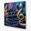 «Music Treble Clef and Bass Clef Designs», art mural en métal bleu
