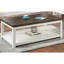 Table basse contemporaine contemporaine brun et blanc