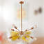 Lustre moderne Mid-Century à 8 lumières Chada au fini nickel brossé-2143096929