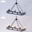 10-light Industrial Dimmable Rectangular Chandelier