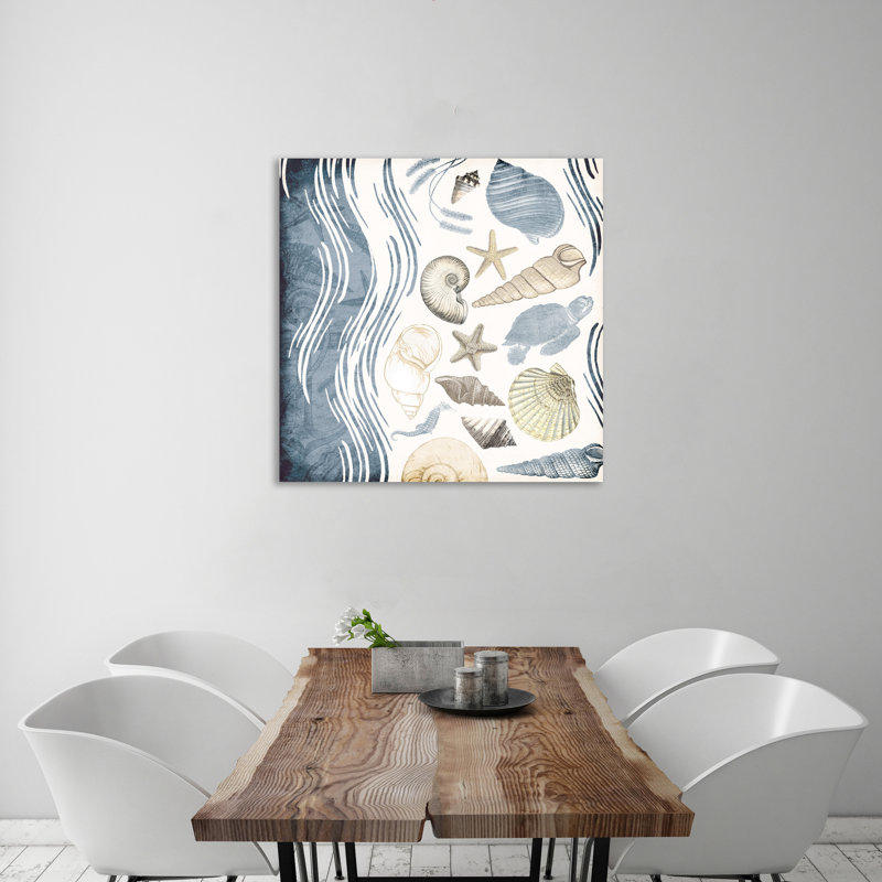 «Coastal Waves», toile tendue par Jace Gray, H 12 po x l 12 po x P 1,5 po