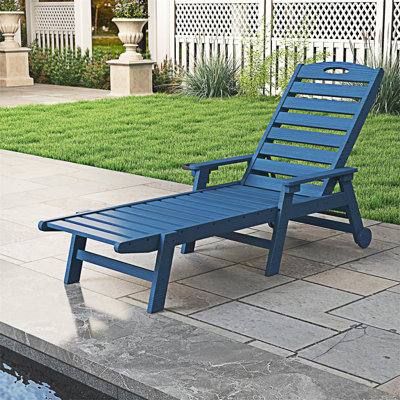 Chaise longue d'extérieur avec dossier inclinable