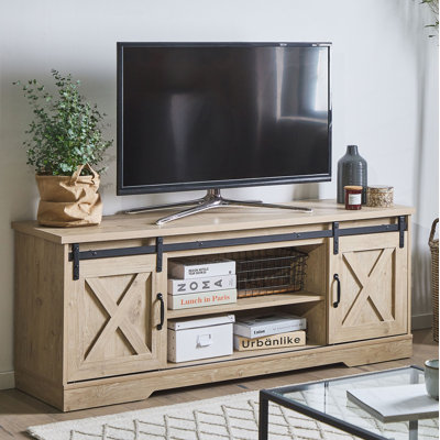 Pledger Unfinished TV Stand for TVs up to 70"