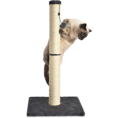 Grattoir pour chat, moyen, 15,75 po x 15,75 po x H 31,5 po, gris