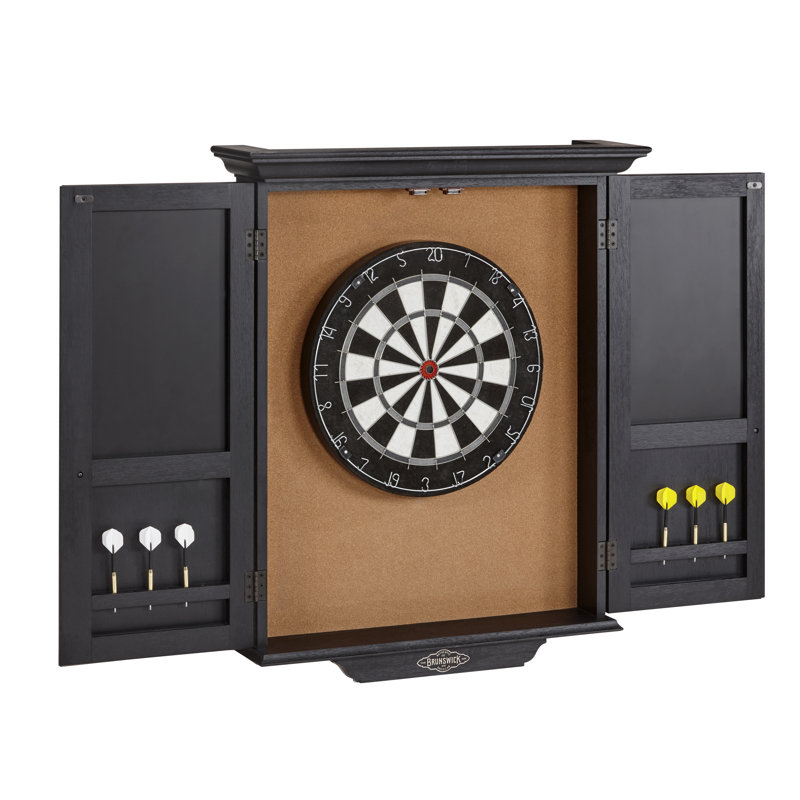 Brunswick Dartboard Cabinet, Black Wire Brush