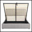 Grand lit plateforme tapissier avec système de rangement hydraulique - gris-1206163825