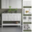 Ensemble de meuble-lavabo double 48 po avec 2 tiroirs et portes Farmhouse-181923102