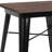 Wragby 23.5" Square Metal Indoor Bar Height Table with Rustic Wood Top-1796852963-1863469290